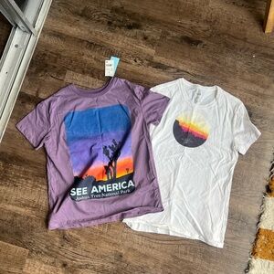 Purple and White Graphic T-Shirts Bundle